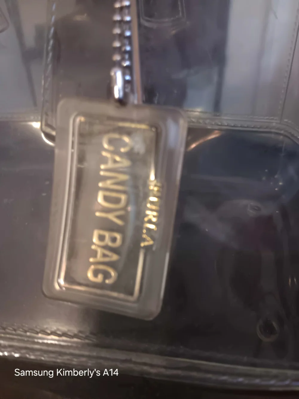Furla Tan 'Candy' Transparent PVC Rubber Top Handle Satchel Handbag.   ** Authen